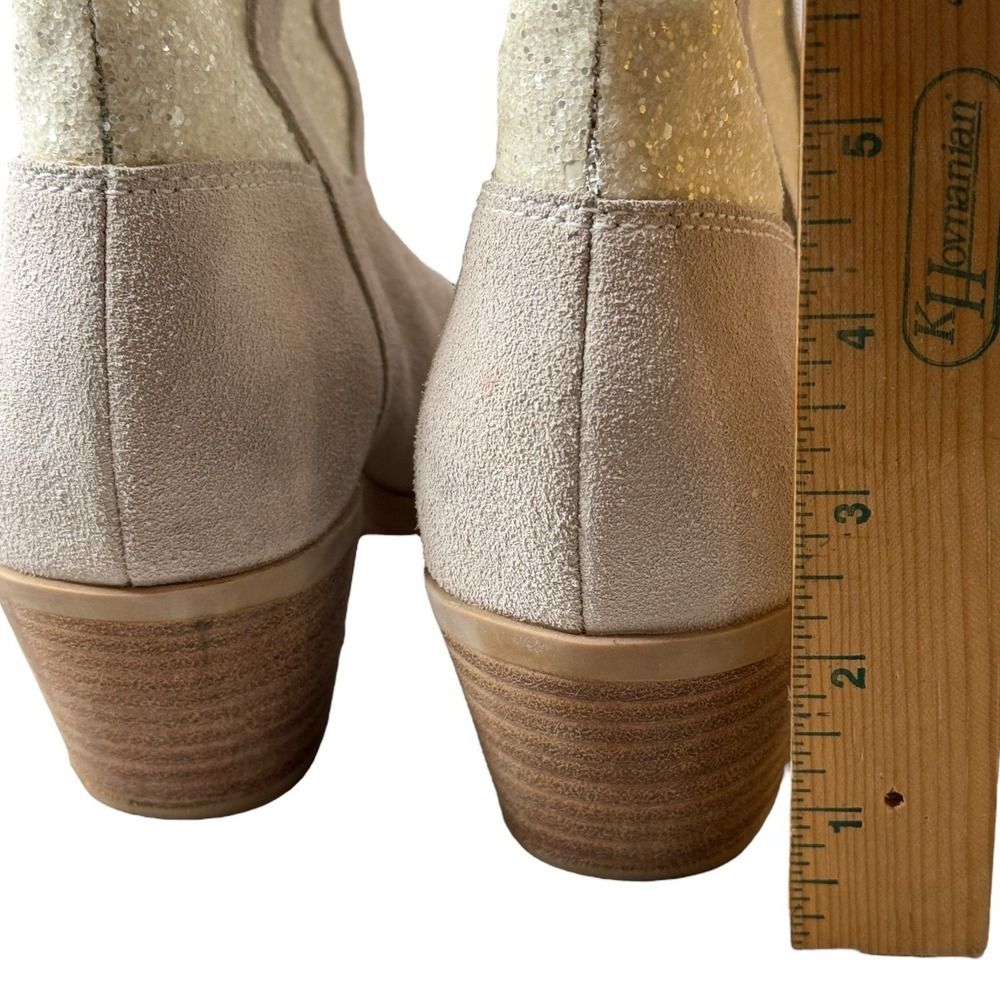 Dolce Vita Shreya Glitter Suede‎ Cowboy Western Suede & Synthetic Boots Size 7.5 - Picture 8 of 9